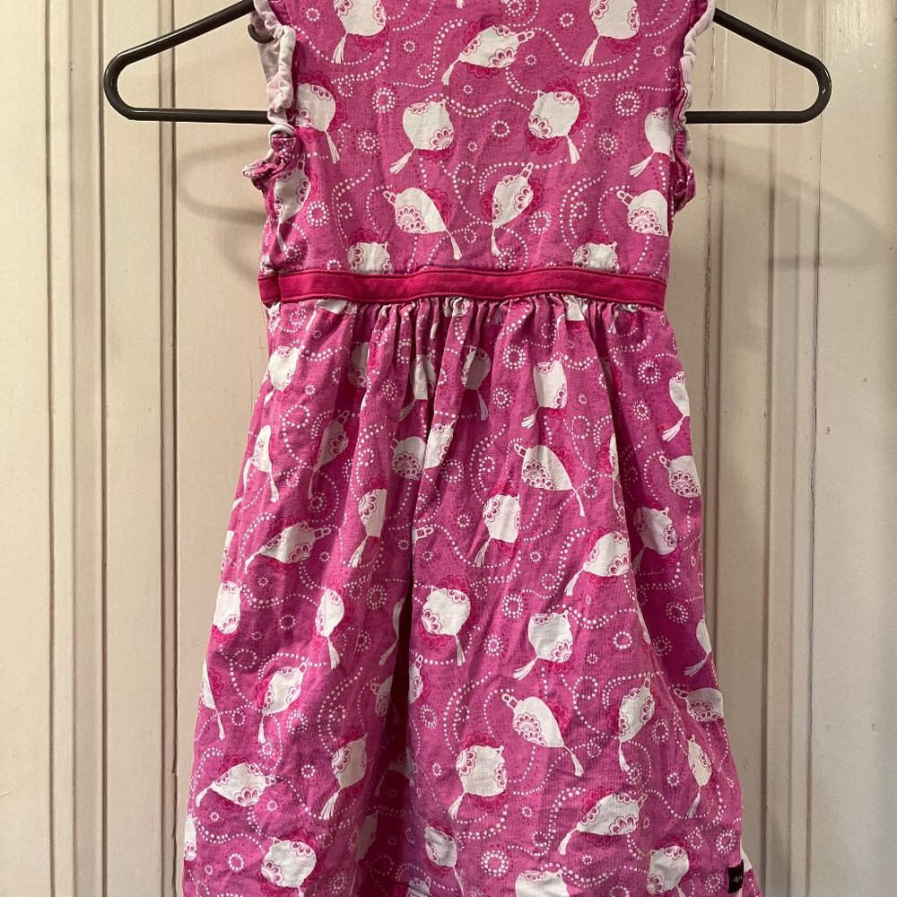 Tea Collection size 5 pink lantern pattern sleeveless dress
